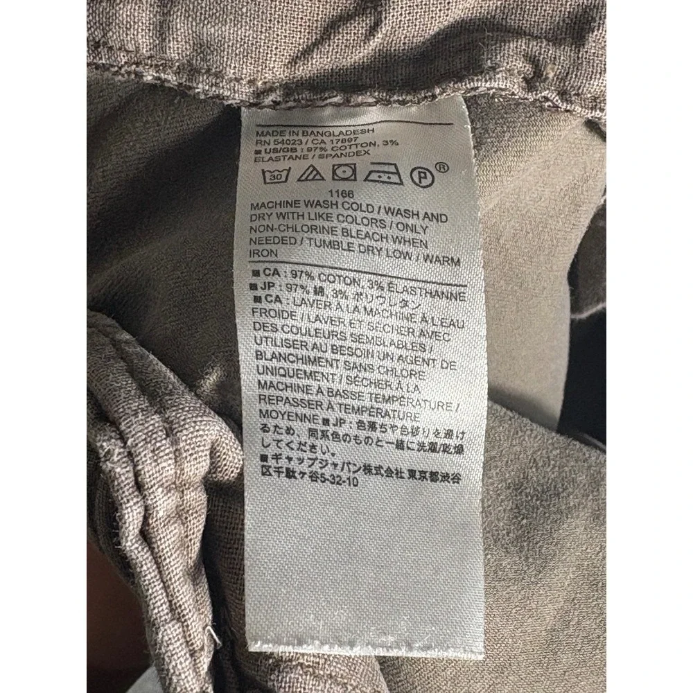 Banana Republic Mens Lived-In Chino Slim Fit Pants Light Coffee Bean Brown 31x32